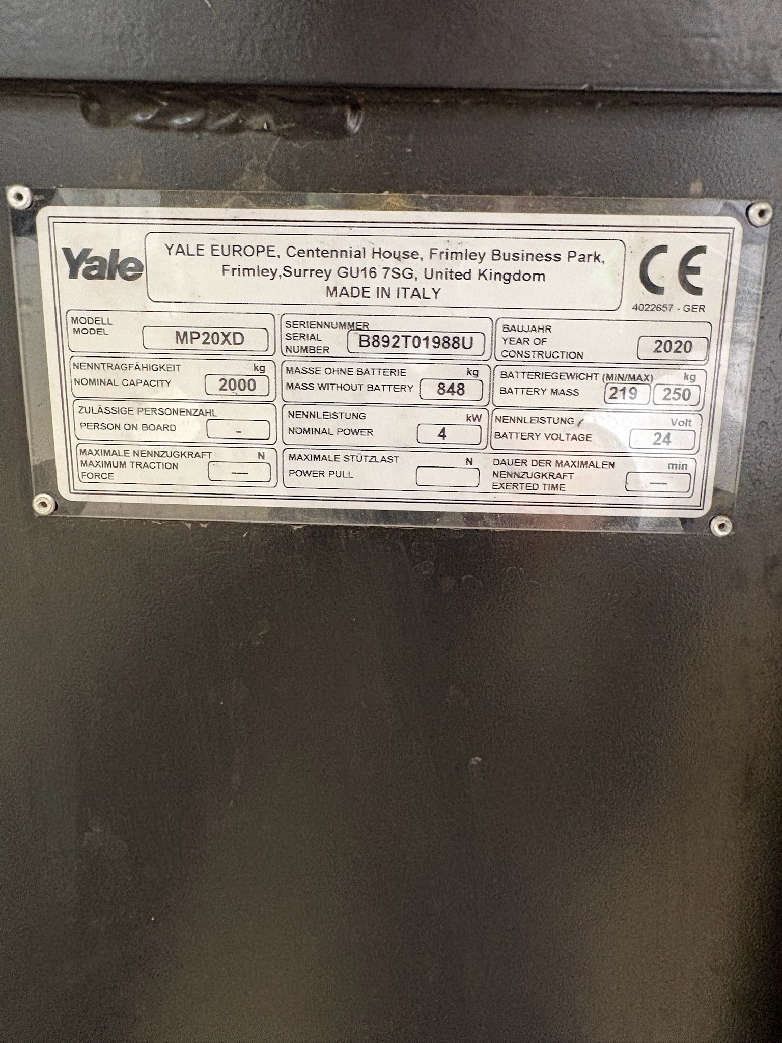 YALE MP20XD – Bild 6
